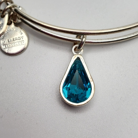 Alex and Ani Teal Swarovski Crystal Bracelet - Picture 3 of 4
